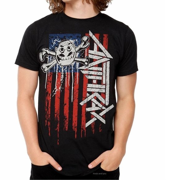 Anthrax Not Man Flag trash heavy metal rock Official T-Shirt 4XL Last NWT - Picture 1 of 2